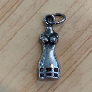 Vintage Dress Sterling Silver Jewelry Charm #fashion #clothing